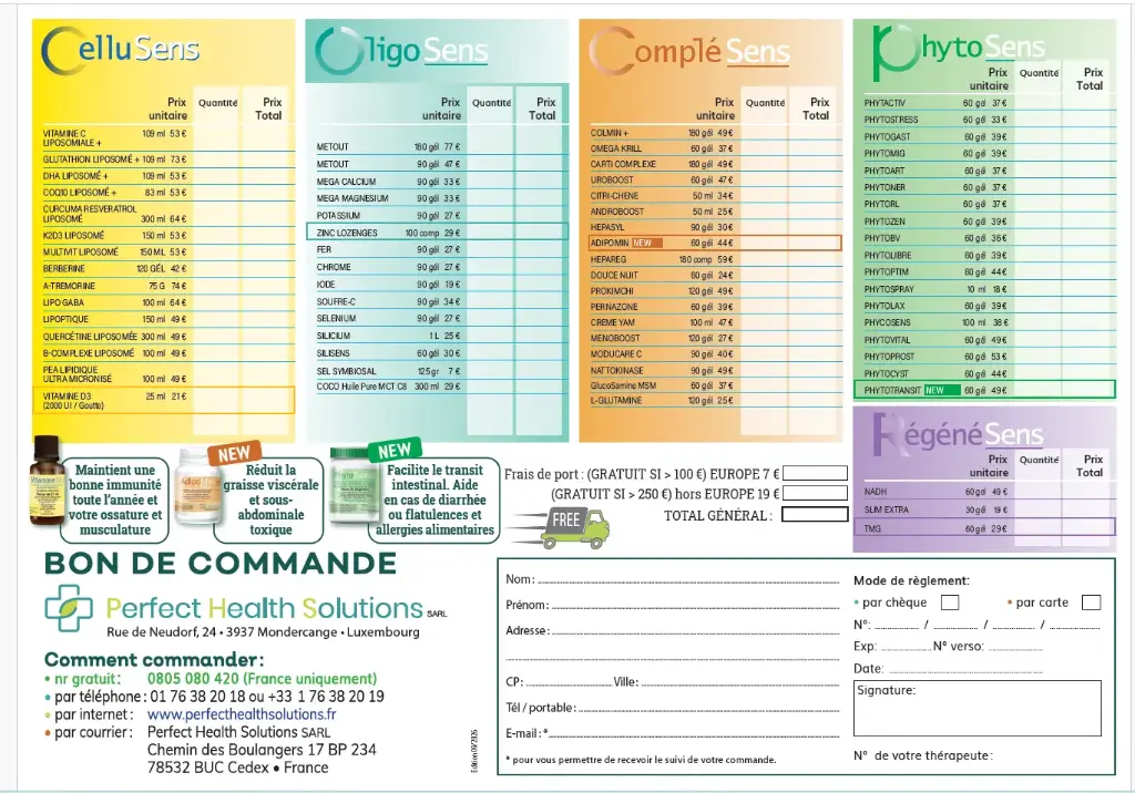 Bon de commande 2026 FR