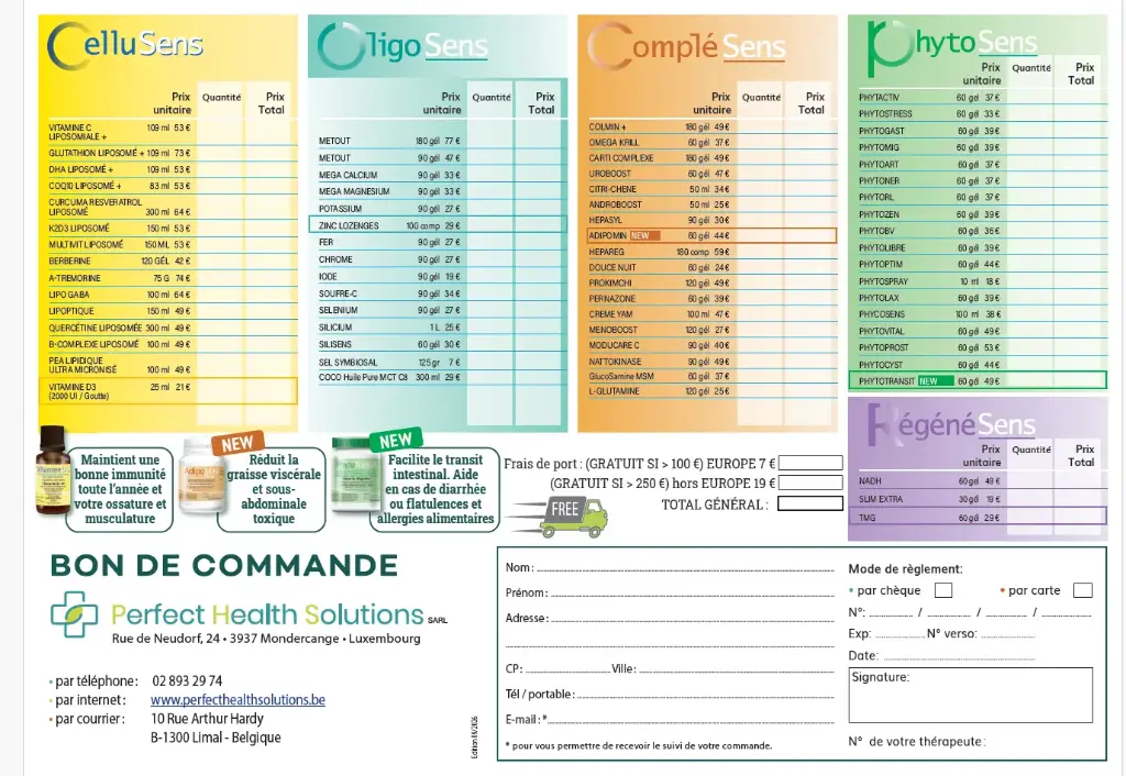 Bon de commande 2026 BE