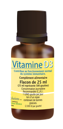 flacon de vitamine D3