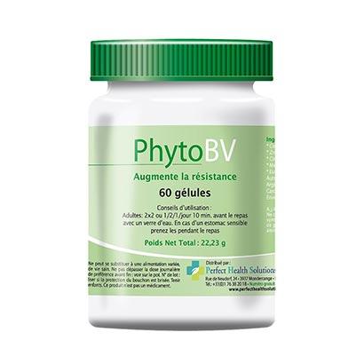 Flacon vert et blanc PhytoBV laboratoire Perfect Health Solutions