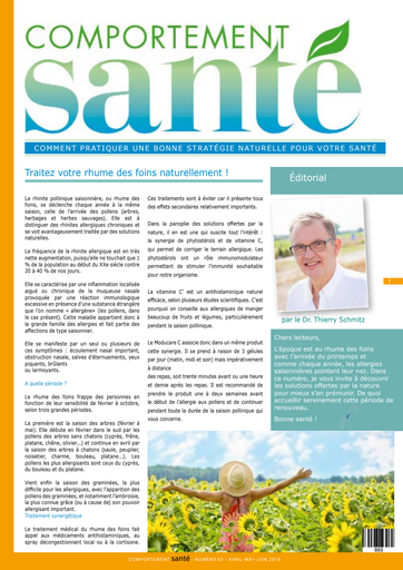 Comportement Santé n°63 Avril/Mai/Juin 2019