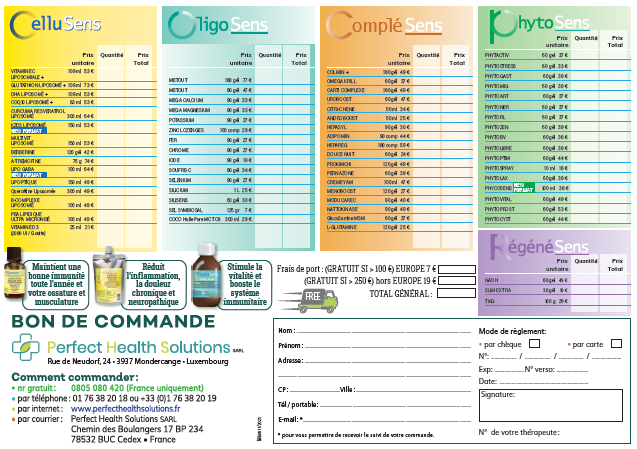 Bon de commande 2025 FR