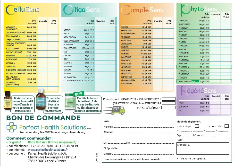Bon de commande 2026 FR