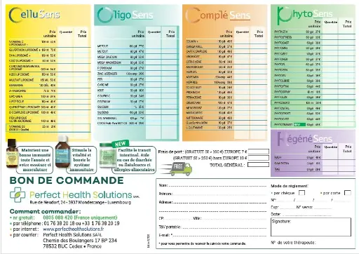 Bon de commande 2026 FR