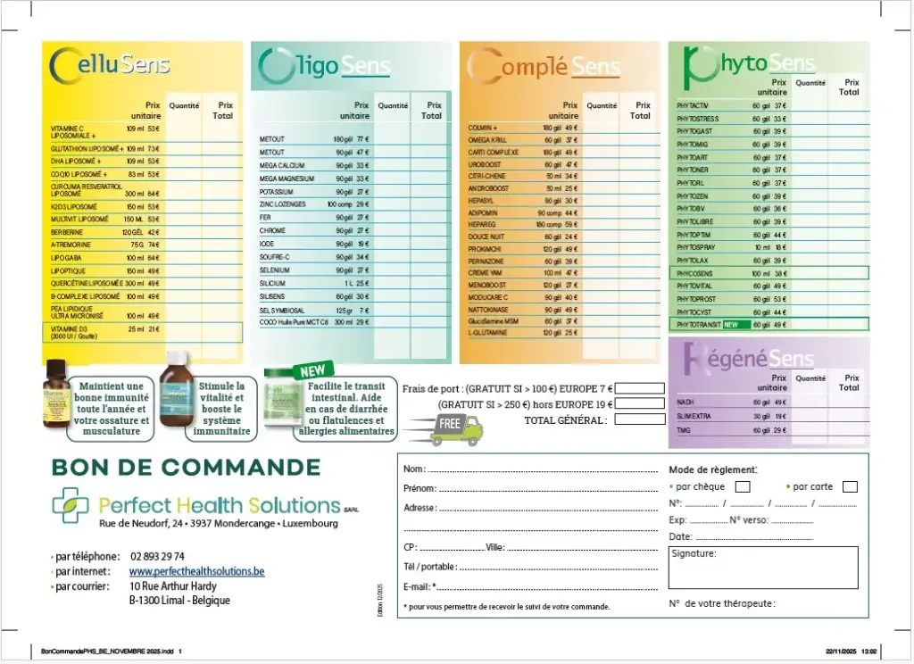 Bon de commande 2026 BE