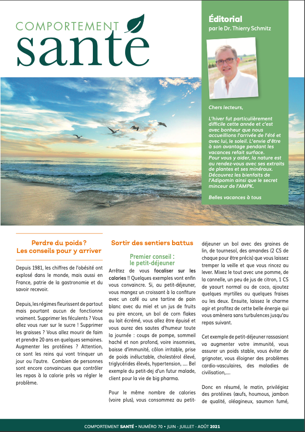 Comportment Santé N°70 Juin/Juillet/Aout 2021