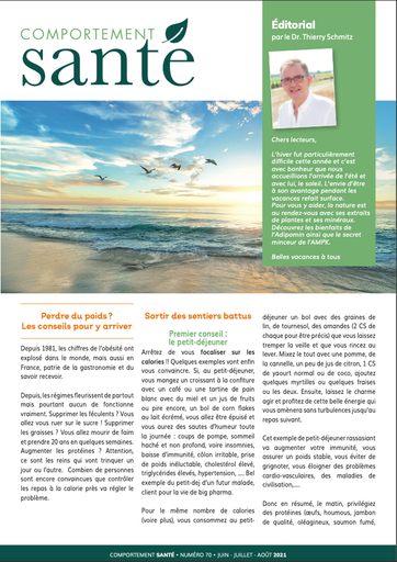 Comportment Santé N°70 Juin/Juillet/Aout 2021